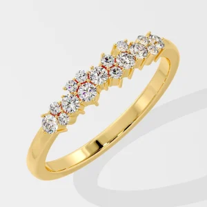 Starry Nights Cluster Diamond Wedding Ring in 18K Gold - 5.5 / White gold